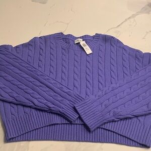 74. NWT Aritzia Sunday Best Cropped Sweater In Mauve Peri